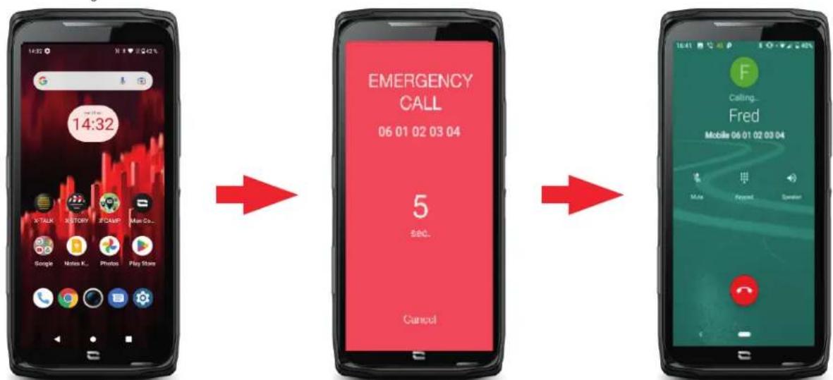 CROSSCALL CORE-Z5 - Tappa 2: Associazione tra X-SAFE e il pulsante programmabile - 4