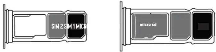 SIM 2 SIM 1 MICRO micro sd