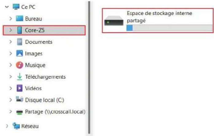 CROSSCALL CORE-Z5 - Enviar archivos: de teléfono a PC o de PC a teléfono - 2