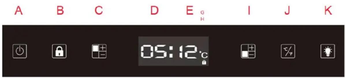 A B C D E G H I J K 05:12°C