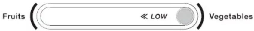 PROLINE DD254NFWH - Adjusting the vegetable container humidity - 1