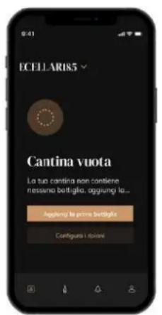 ECELLARIS5 Cantina vuota La tua cantina non contiene nessimo birliglio, aggiung la... Aguang la prima birliglio Configura i origin