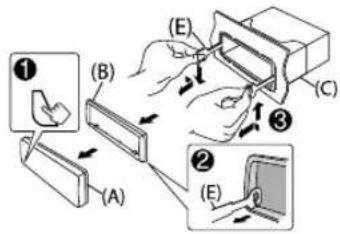 KENWOOD KDC-BT960DAB - Removing the unit - 1