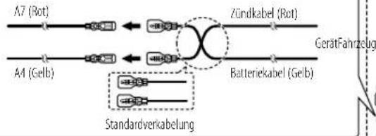 KENWOOD KDC-BT960DAB - Anschluss des ISO-Anschlusses an manche VW/Audi oder Opel (Vauxhall) Automobile - 1