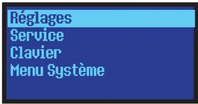 JUSTUS Canis XL II - Menu principal avancé - 1
