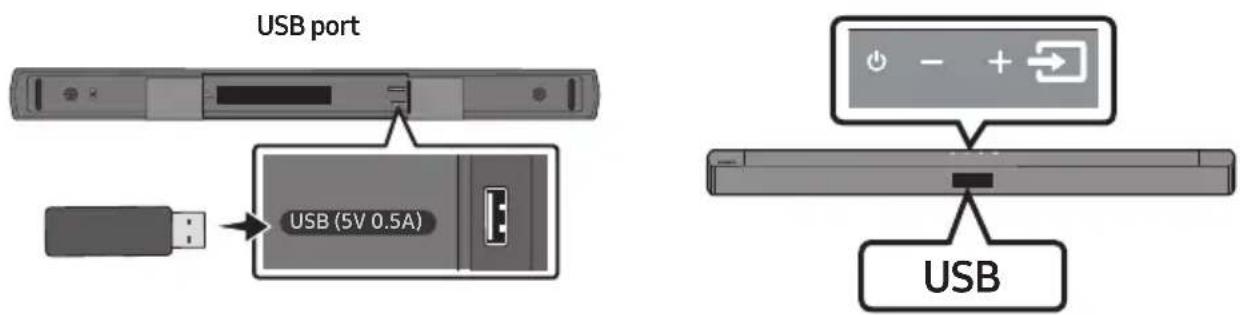 SAMSUNG HW-C430 - CONNECTING A USB STORAGE DEVICE - 1
