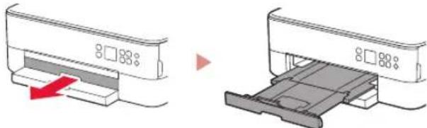 CANON Pixma TS5351A - Puxe para fora a bandeja de safda do papel. - 1