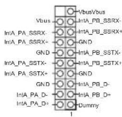 VbusVbus IntA_PB_SSRX- IntA_PB_SSRX+ GND GND IntA_PB_SSTX- IntA_PB_SSTX+ GND GND IntA_PB_D- IntA_PB_D+ Dummy 1
