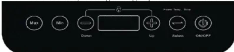 Max Min Down Up Select ON/OFF Power Temp. Time