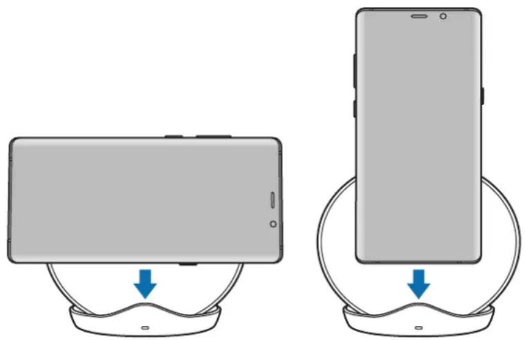 SAMSUNG EP-N5105 - Placera en kompatibel mobil enhet på telefonstället. - 1