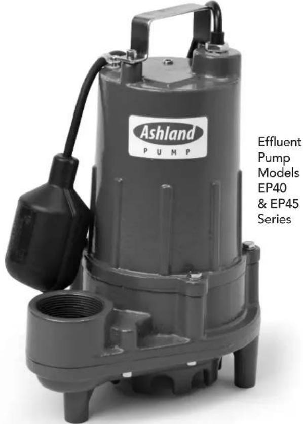 Ashland EP45 - EP40 & EP45 4/10 & 1/2 HP Effluent Pumps - 1