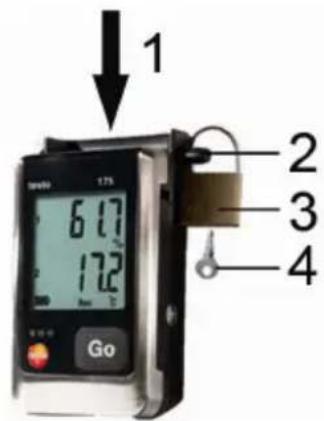 Testo 175T2 - Securing the data logger - 1
