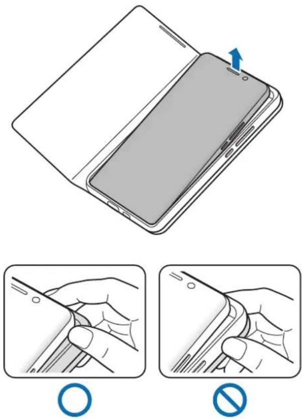SAMSUNG EF-NG998 - „LED View Cover“ uždėjimas arba nuėmimas - 2
