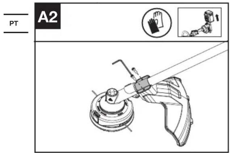 KRESS KC100.9 - Montagem da Proteção contra a projeção de detritos (ver a Fig. A2) - 1