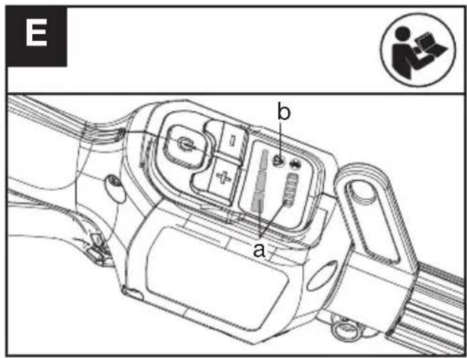 KRESS KC100.9 - COMPROBACIÓN DE EL CORTABORDES Y DE LA BATERÍA (VÉASE LA FIG. E) - 1