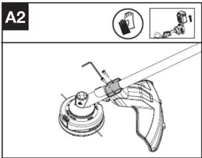 KRESS KC100.9 - Montage de la protection anti-débris (voir Fig. A2) - 1