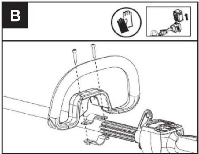 KRESS KC100.9 - Montaggio della maniglia anteriore (vedi Fig. B) - 1