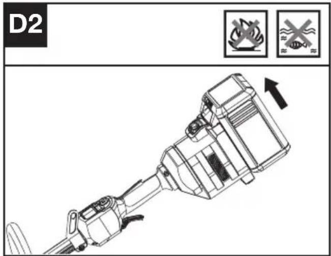 KRESS KC100.9 - Rimozione e Installazione dell'unità batteria (Vedi Fig. D1, D2) - 2