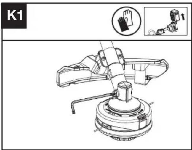 KRESS KC100.9 - Lubricating the gearbox (See Fig. K1, K2) - 1