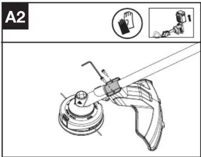 KRESS KC100.9 - Assembling the cutting head (See Fig. A1) - 2