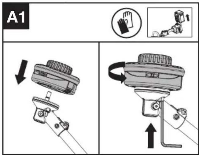 KRESS KC100.9 - Assembling the cutting head (See Fig. A1) - 1
