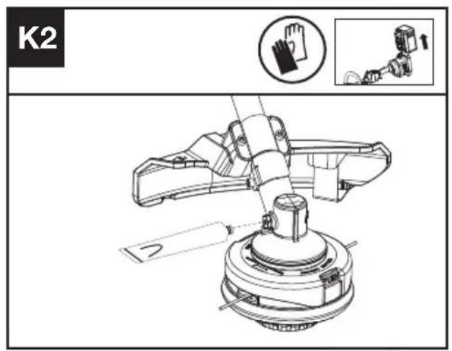 KRESS KC100.9 - Enroulement de la ligne de coupe (Voir Fig. J1, J2, J3) - 5