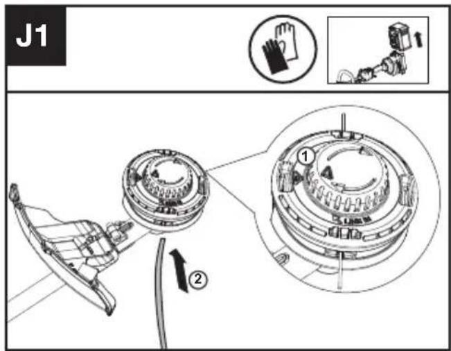 KRESS KC100.9 - Winding the line (See Fig. J1, J2, J3) - 1