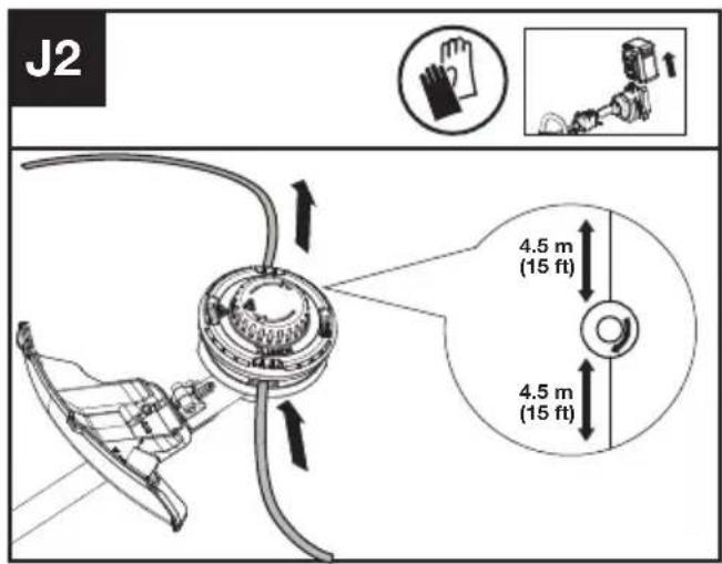 KRESS KC100.9 - Winding the line (See Fig. J1, J2, J3) - 2