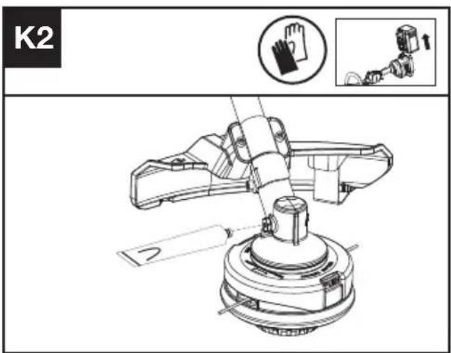 KRESS KC100.9 - Lubrificar a caixa de engrenagens (Ver a Fig. K1, K2) - 2