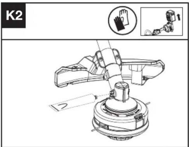 KRESS KC100.9 - Lubricating the gearbox (See Fig. K1, K2) - 2