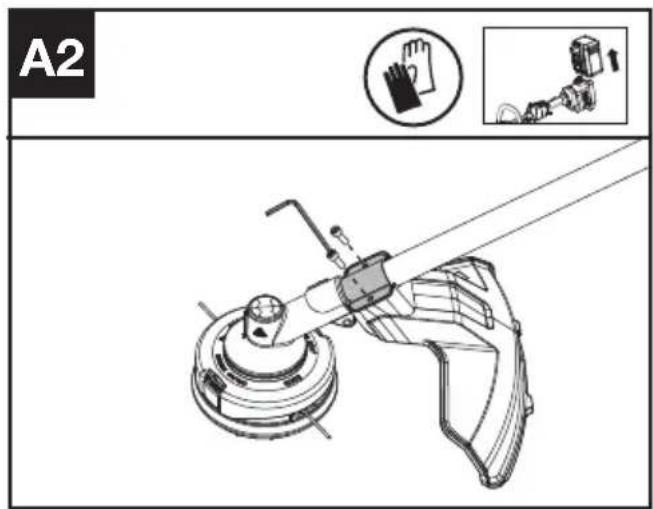 KRESS KC100.9 - Montaggio della protezione anti-detriti (vedi Fig. A2) - 1
