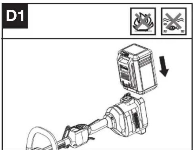 KRESS KC100.9 - Enlever Ou Installer La Batterie (Voir Fig. D1, D2) - 1