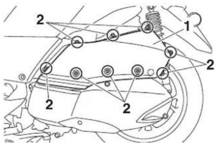 YAMAHA XMAX300 (2023) - Remplacement de l'élément de filtre à air et de l'élément de filtre à air secondaire et nettoyage de l'élément de préfiltre à air - 2