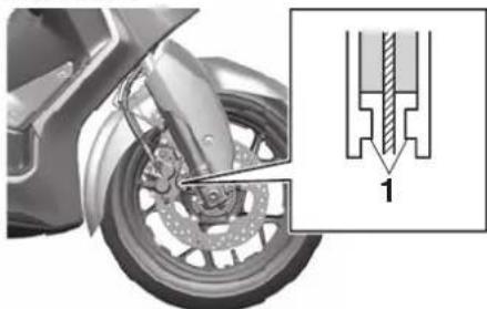 YAMAHA XMAX300 (2023) - Contrôle des plaquettes de frein avant et arrière - 1