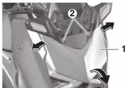 YAMAHA XMAX300 (2023) - Dépose et repose du cache - 2