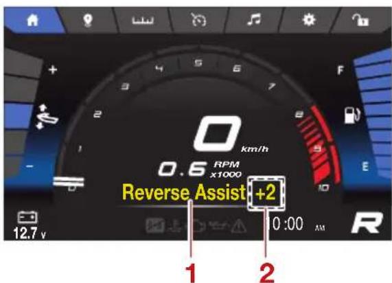 YAMAHA WaveRunner FX CRUISER SVHO - Activation et désactivation du système d'assistance à la marche arrière - 1