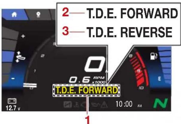 YAMAHA WaveRunner FX CRUISER SVHO - Activation et désactivation du T.D.E. - 1
