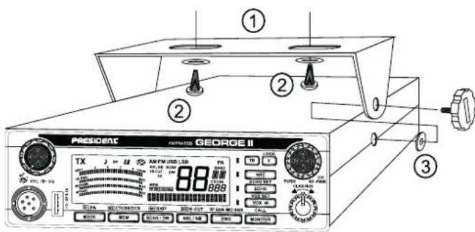 PRESIDENT GEORGE II - 1) WHERE AND HOW TO MOUNT YOUR MOBILE CB RADIO - 1