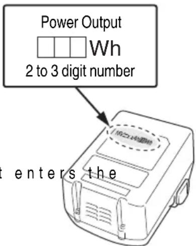 Power Output Wh 2 to 3 digit number t enters the
