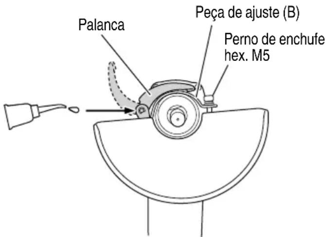 Palanca Peça de ajuste (B) Perno de enchufe hex. M5