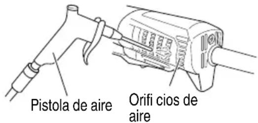 Pistola de aire Orifi cios de aire