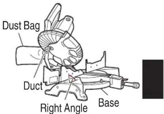 Dust Bag Duct Right Angle Base