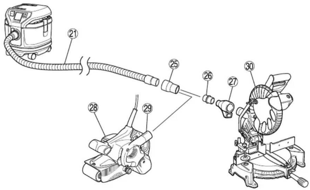 Technical diagram of a mechanical device with numbered components, likely for assembly or maintenance instructions.