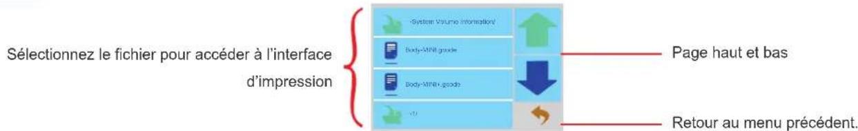 Sélectionnez le fichier pour accéder à l'interface d'impression -System Volume Information Body-MINI grade Body-MINI grade Page haut et bas -UT Retour au menu précédent.
