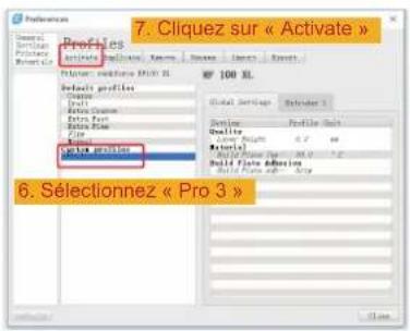 7. Cliquez sur « Activate » 6. Sélectionnez « Pro 3 »
