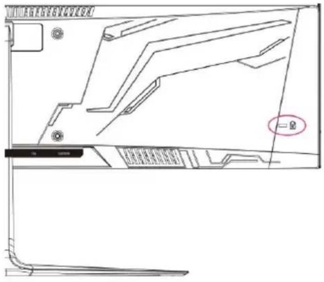 JVC Q27WCF - Cómo usar un conector de seguridad Kensington - 1