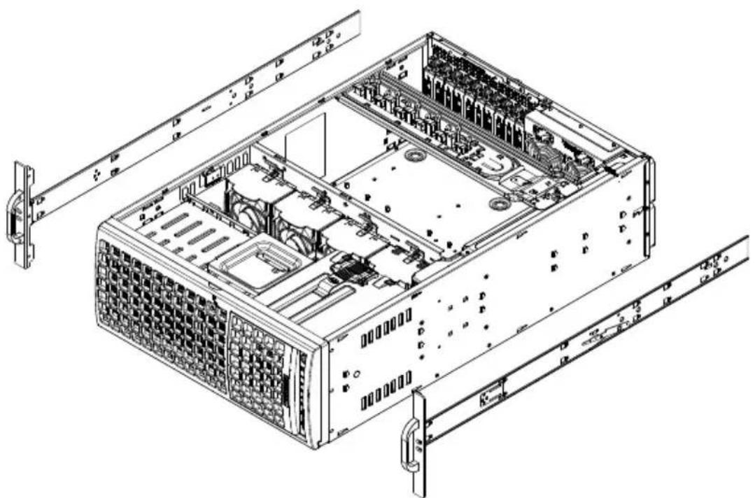 Supermicro SuperWorkstation 7048GR-TR - 安裝內軌 - 1