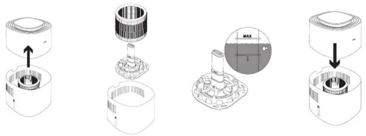 BEURER LB 300 Plus - Stap 2: watertank vullen - 1