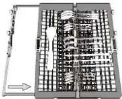 WHIRLPOOL W7I HF60 TUS - Noad ja muud teravad esemed tuleb paigutada teradega allapoole. - 2