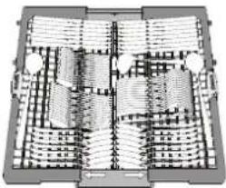 WHIRLPOOL W7I HF60 TUS - Los cucillos yotiros utensilios con bordes aflados deben colocarse con las hojas hacaba abajo. - 1